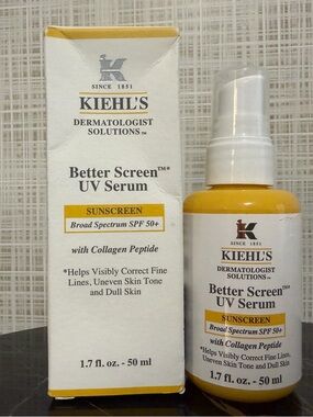 Kiehl's Better Screen UV Serum Sunscreen - Yellow & White Packaging